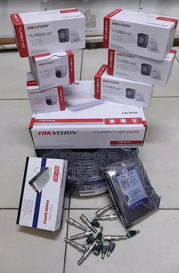 Complete Hikvision CCTV Kit – 6 Cameras, 2MP 1080P HD