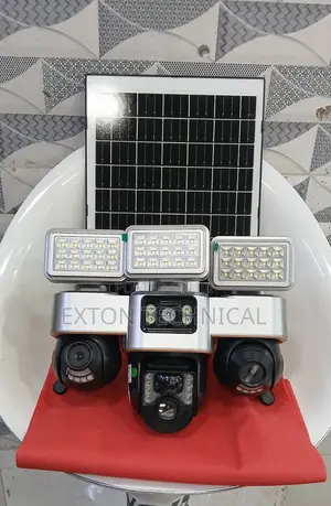 High Definition 3 Lens 4g Solar Powered PTZ With Integrated Flood Ligh
