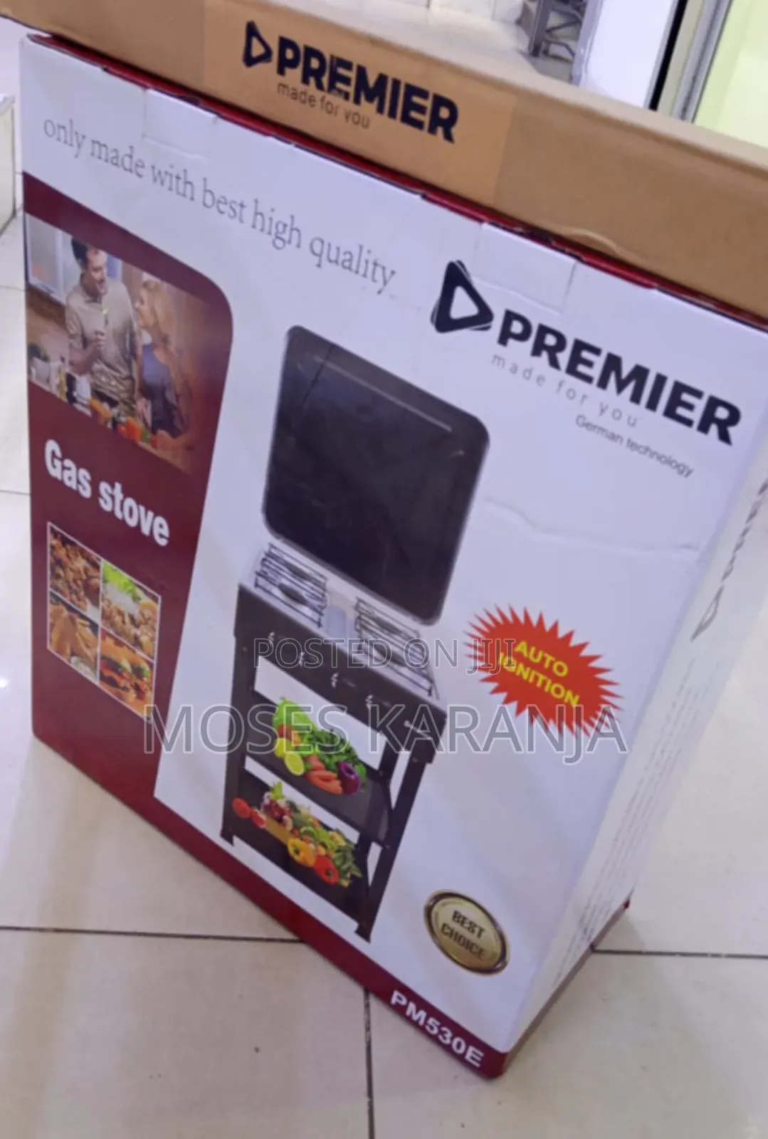Premier PM530E 4-Burner Gas Stove – High-Quality Kitchen Cooker