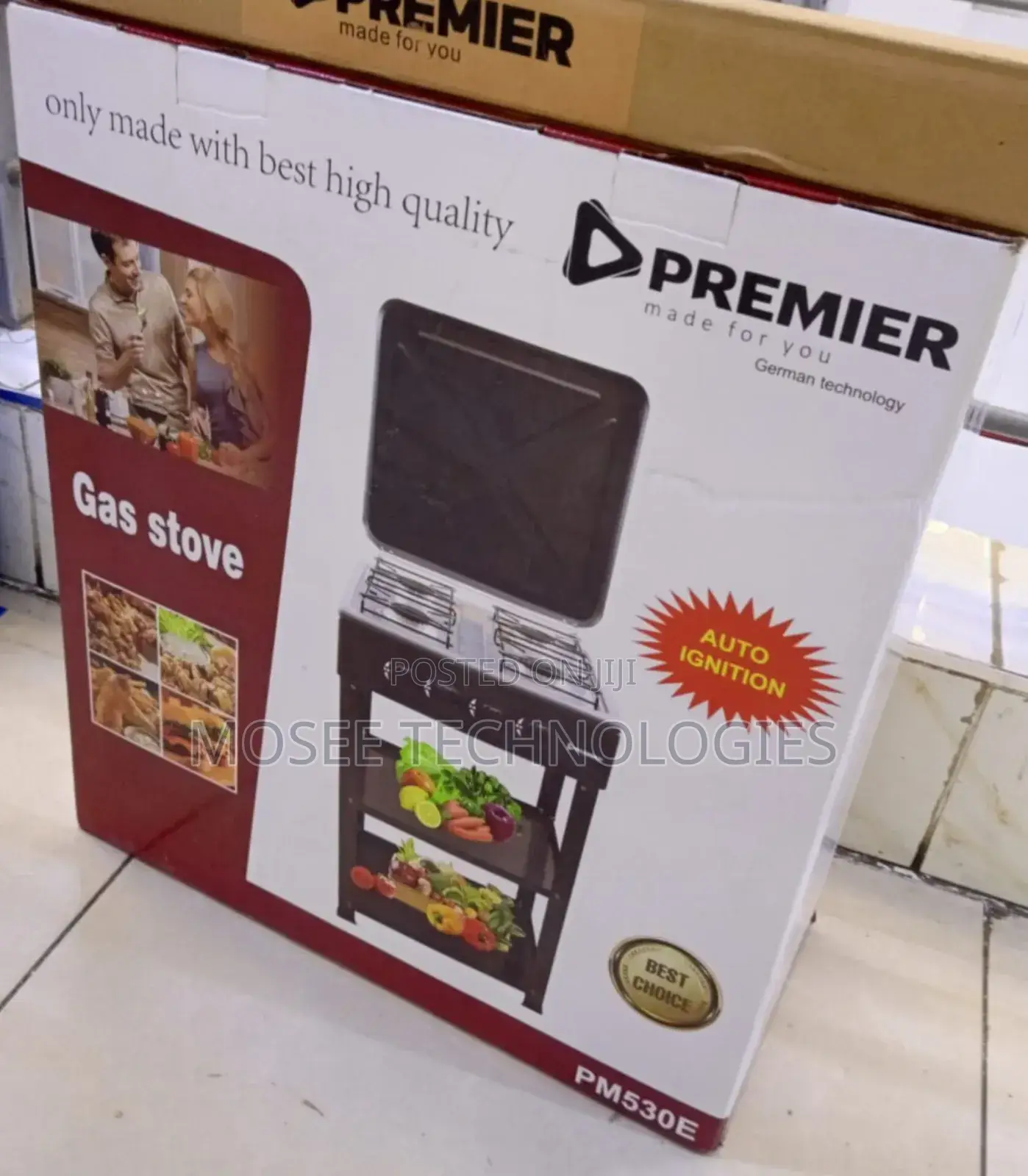Premier PM530E 4-Burner Gas Stove – High-Quality Kitchen Cooker