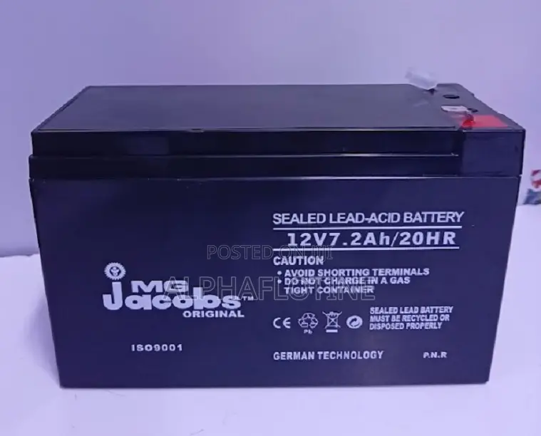 MG Jacobs 12V 7Ah UPS Replacement Battery