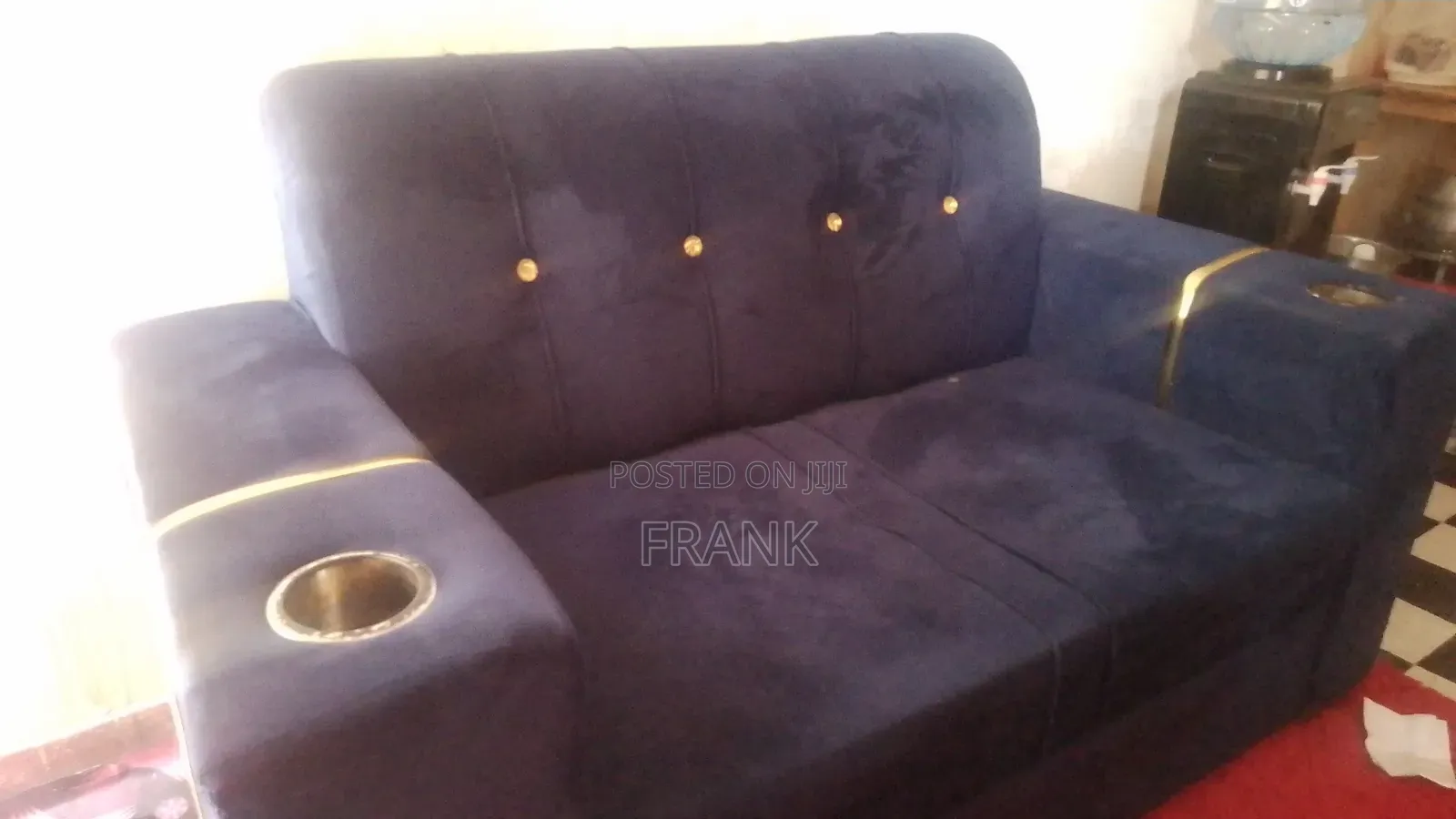 Blue Two-Seater Sofa