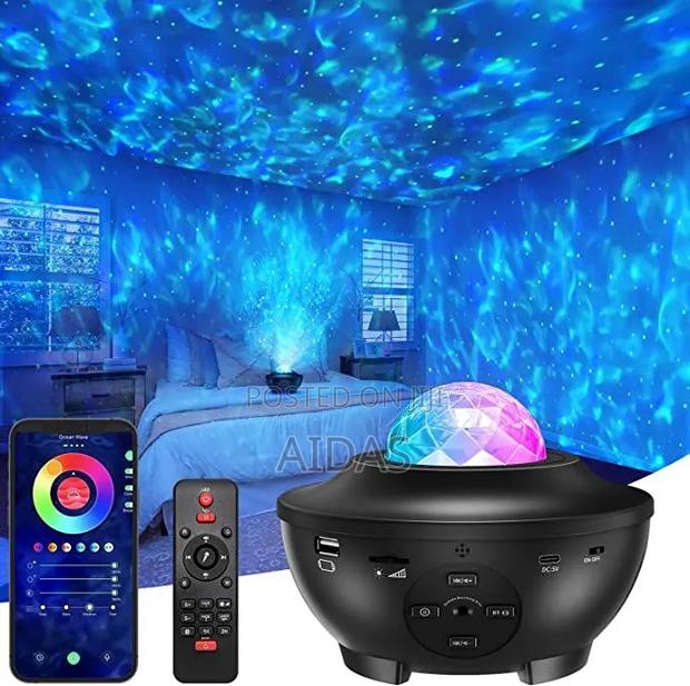Star Projector Galaxy Light Projector Bluetooth Speaker Bedroom Decor - thumbnail 2