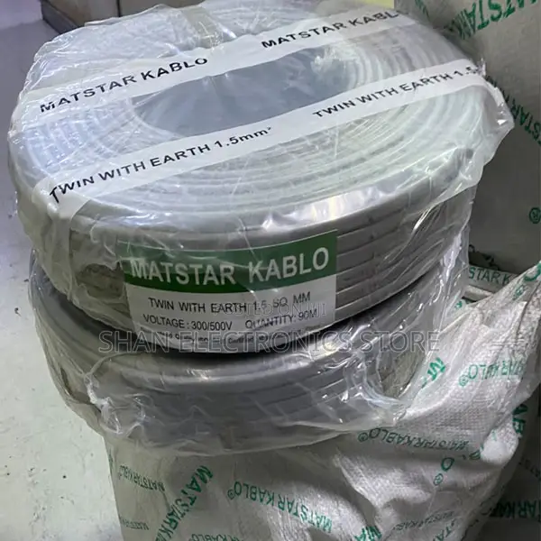 . MatStar 2.5mm Twin Earth PVC Electrical Wire 90M Long Lasting Cabl