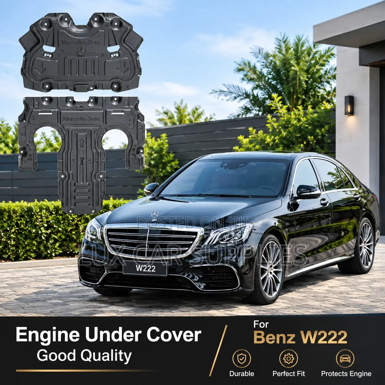 Heavy-Duty Steel Sump Guard for Mercedes-Benz S-Class W222 (2013-2020)