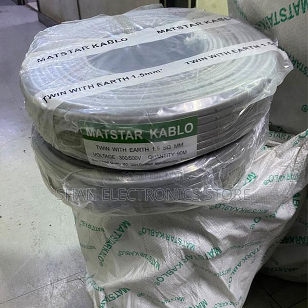 MatStar 90M 2.5mm Twin Earth Electrical Cable Durable PVC Wiring Wire - thumbnail 2