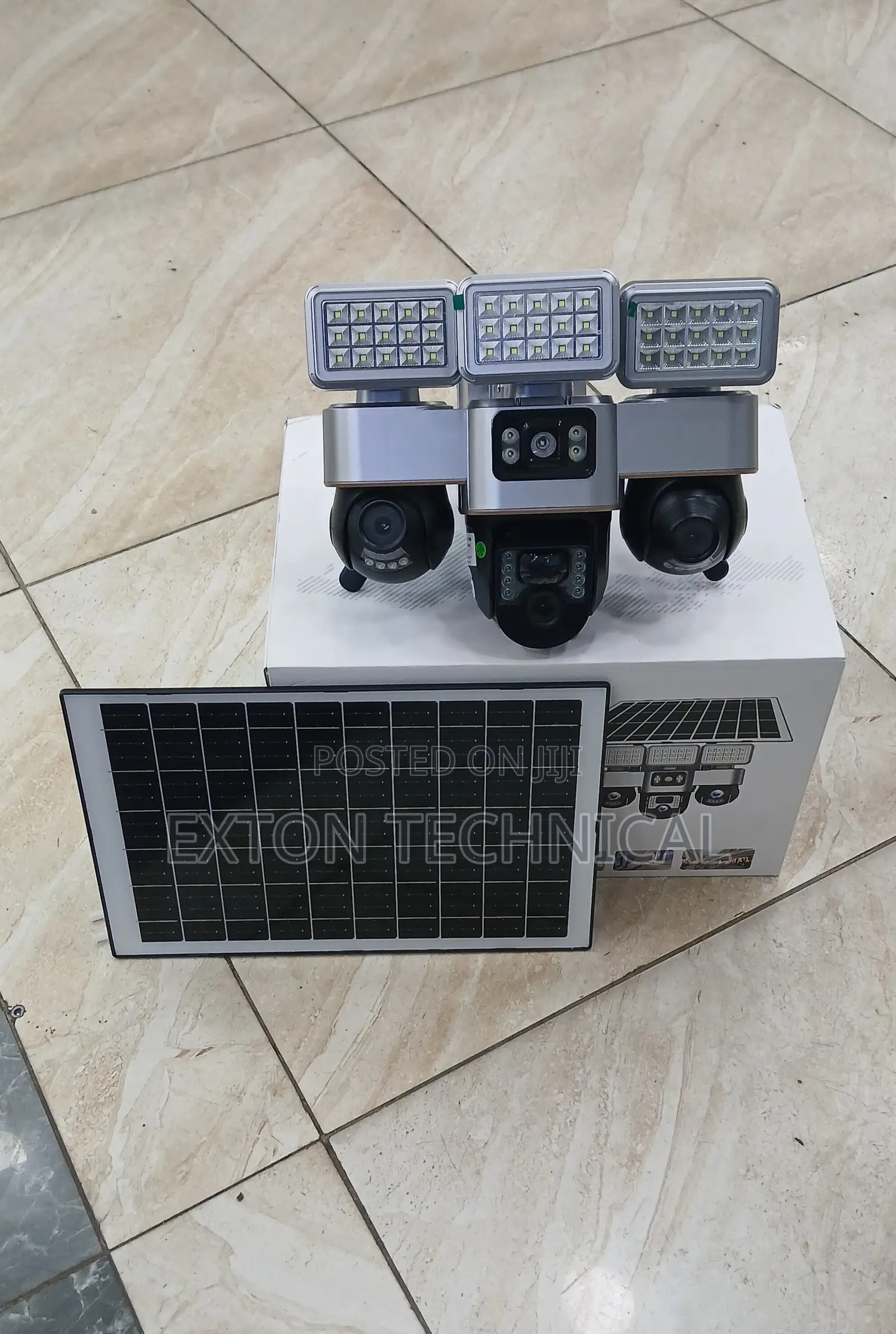 Outdoor Security 3 Screen V380 Triple Lens 4g Floodlight Camera
