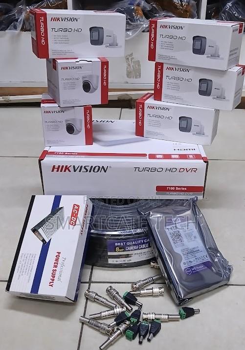 6PCS Hikvision CCTV Security Cameras – 2MP 1080P HD Kit