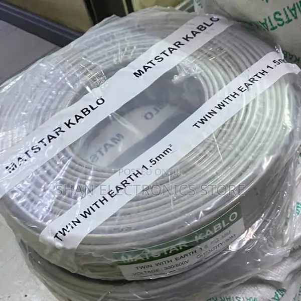 MatStar 2.5mm Twin Earth Electrical Wiring Cable 90M Durable PVC