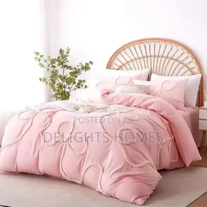 Bowknot Tufted Duvet Cover Set-Sk