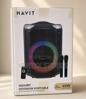 HAVIT Outdoor RGB Bluetooth Speaker – Black-Sq143bt