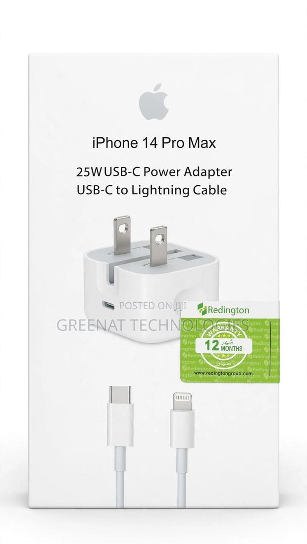 iPhone 14 Pro Max 25W USB-C Power Adapter USB-C to Lightning Cable 1M - thumbnail 2