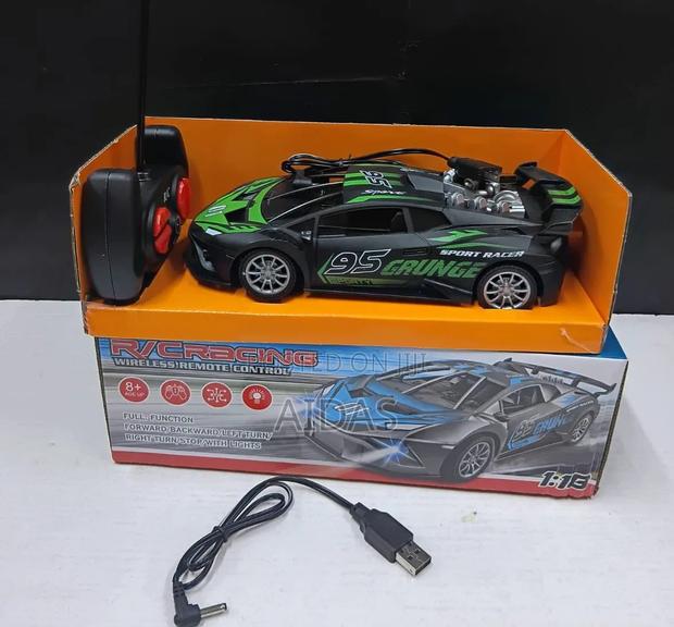 Rechargeable Remote Controlled Toy Car in Green, Orange and Blue