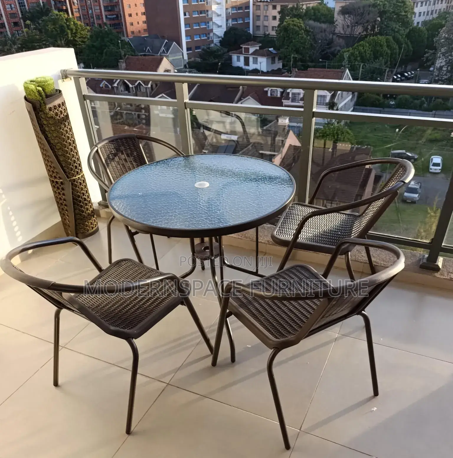 Balcony Set_Brown Balcony Table and Chairs