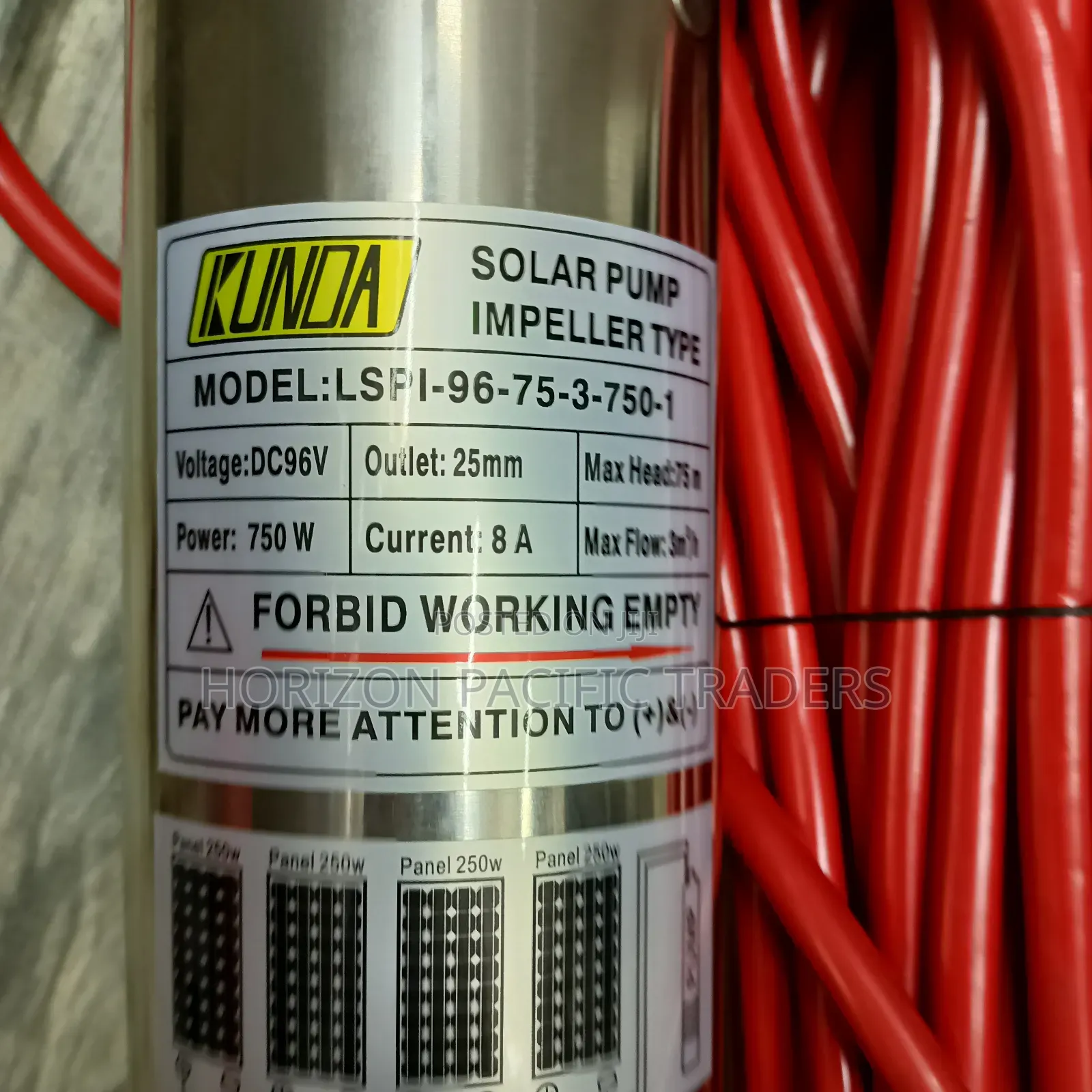 75m 750w Solar Water Pump