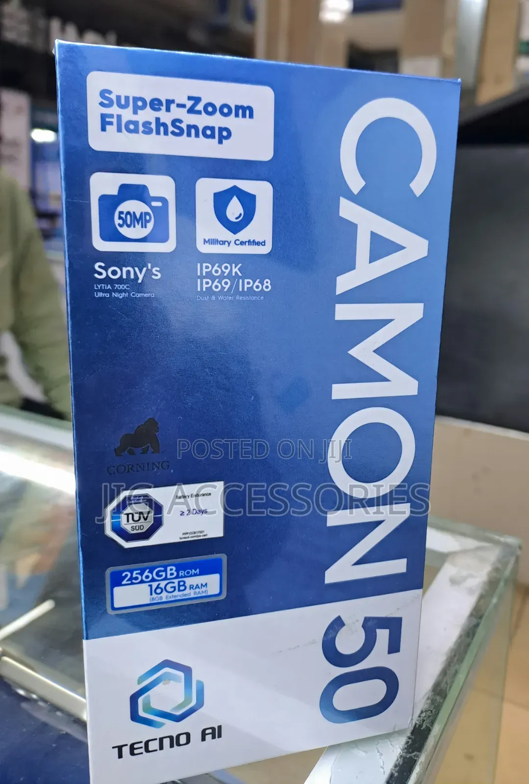 New Tecno Camon 50 256 GB Gray