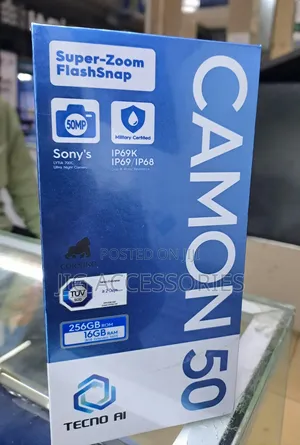 New Tecno Camon 50 256 GB Gray