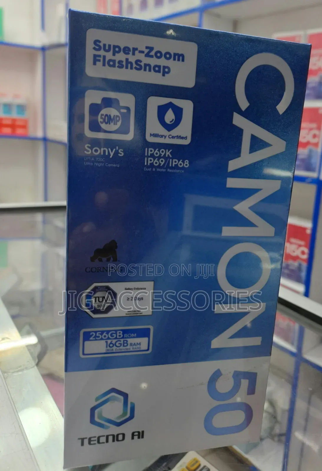 New Tecno Camon 50 256 GB Gray