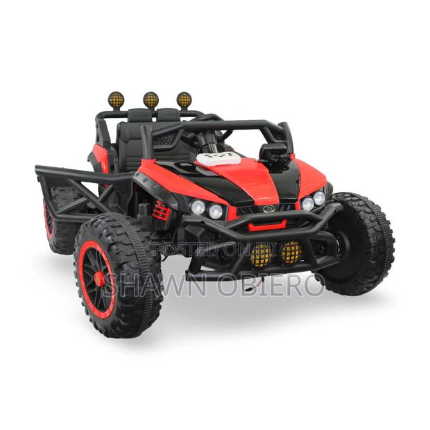 12V Kids Electric Off-Road Buggy – Red Black Adventure Jeep
