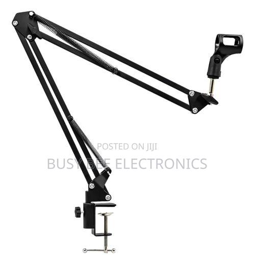 Adjustable Microphone Boom Arm Stand, Steel Scissor Suspension Arm Wit