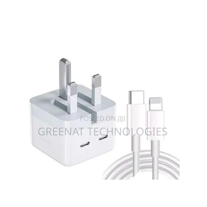 iPhone 14 Pro Max 50W USB-C Power Adapter Fast Charger + USB-C to Ligh