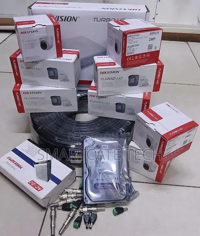 Hikvision 8 Camera CCTV Security Kit – DVR Accessories Included