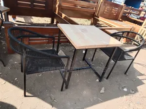 Wooden Metallic Handwoven Two Seater Set