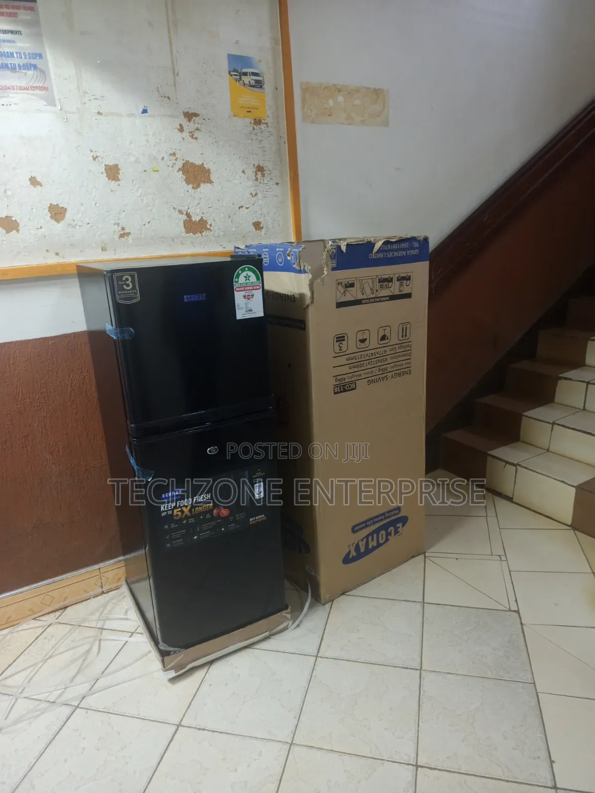 Ecomax 138L Double Doors Fridge and Freezer Energy Saving 