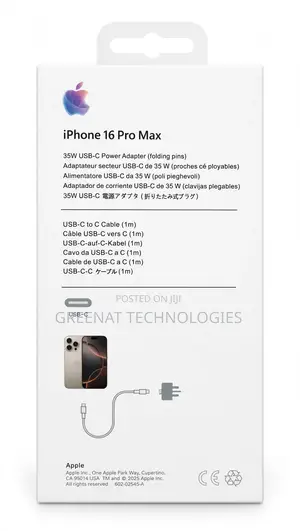 iPhone 16 Pro Max 35W USB-C Power Adapter Fast