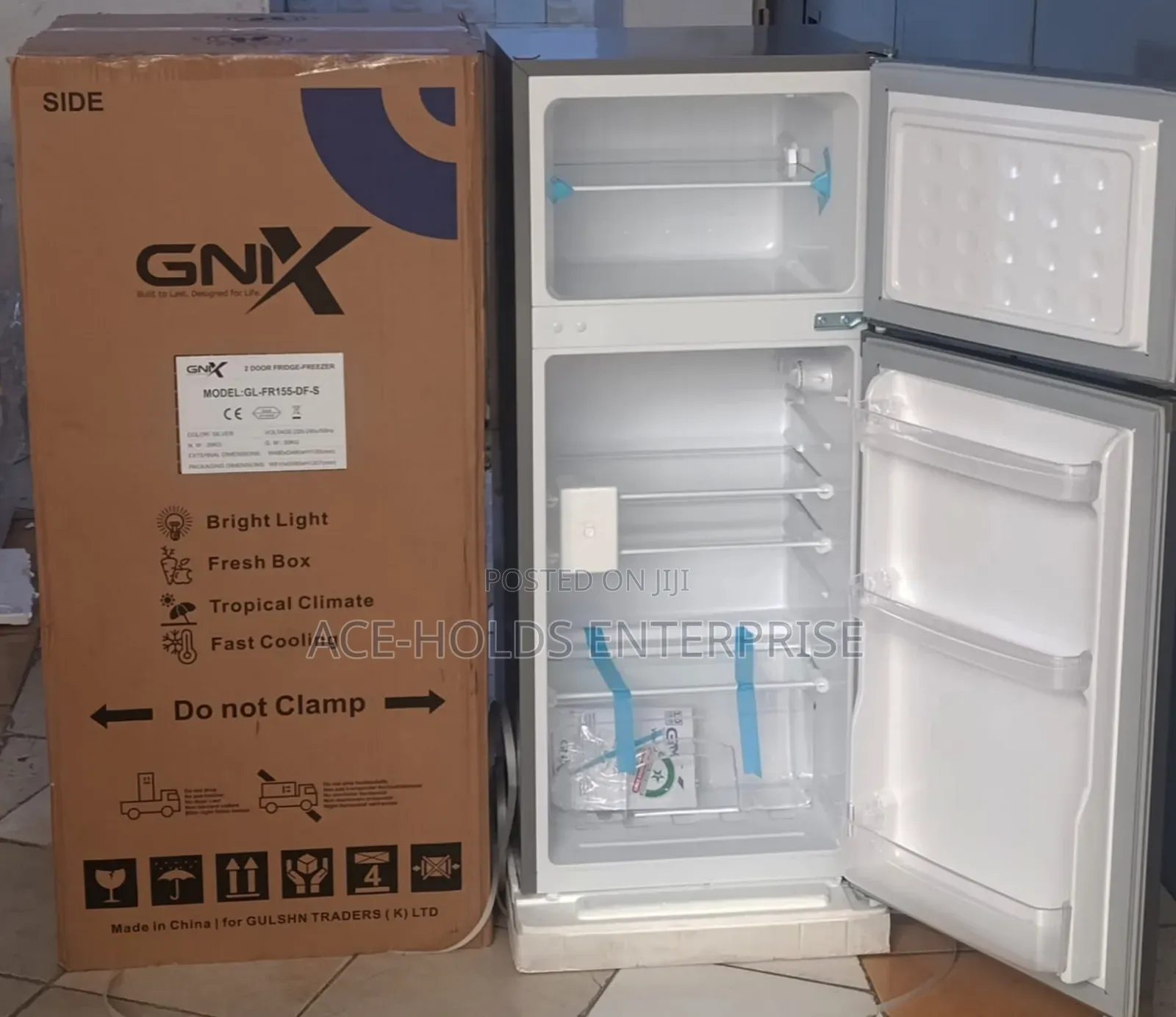 GNIX 125 Litres Double Door Fridge - Silver Color
