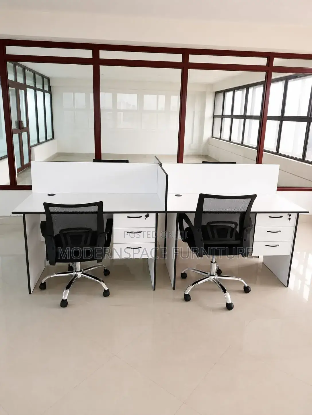 Office Desks,_4 Way Office Working Station