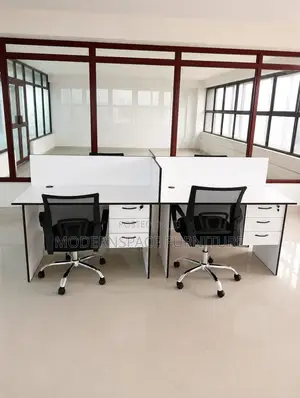 Office Desks,_4 Way Office Working Station