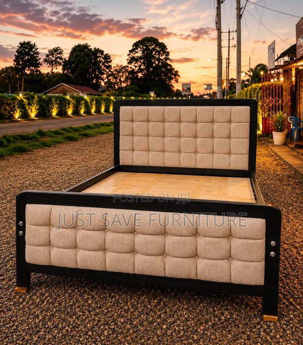 NoirLuxe 5×6 Upholstered Bed - thumbnail 2