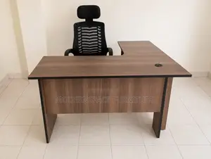 Office Furniture _ L-Shaped Office Desk and Headrest Chair