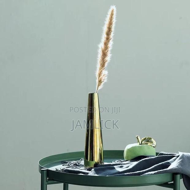 Plain Small-Neck Gold Ceramic Vases - Vn - thumbnail 8