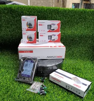 Hikvision 4 Cameras CCTV System With DVR – Full Set