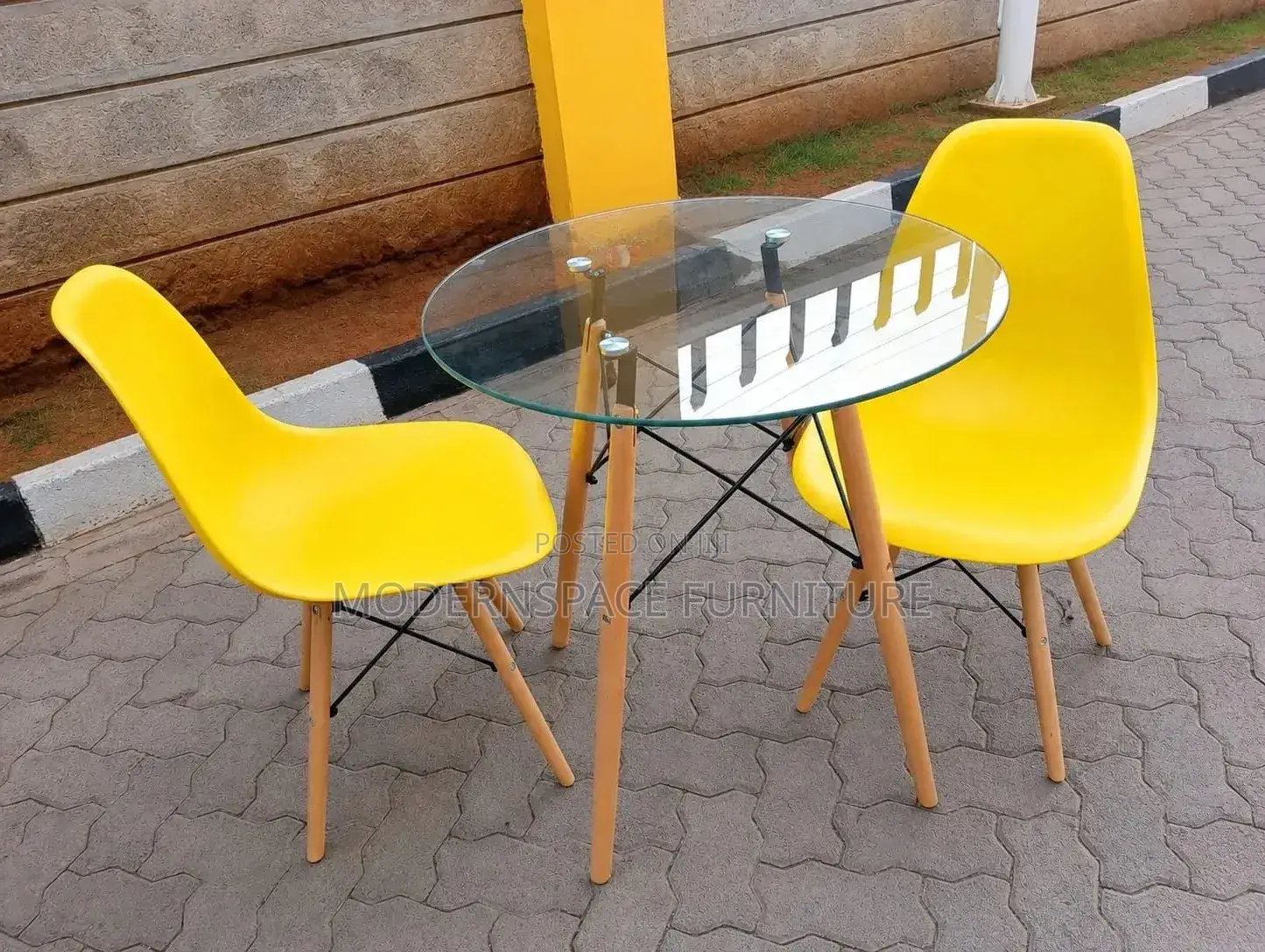 Stylist Glass Dining Set (2 Seater)