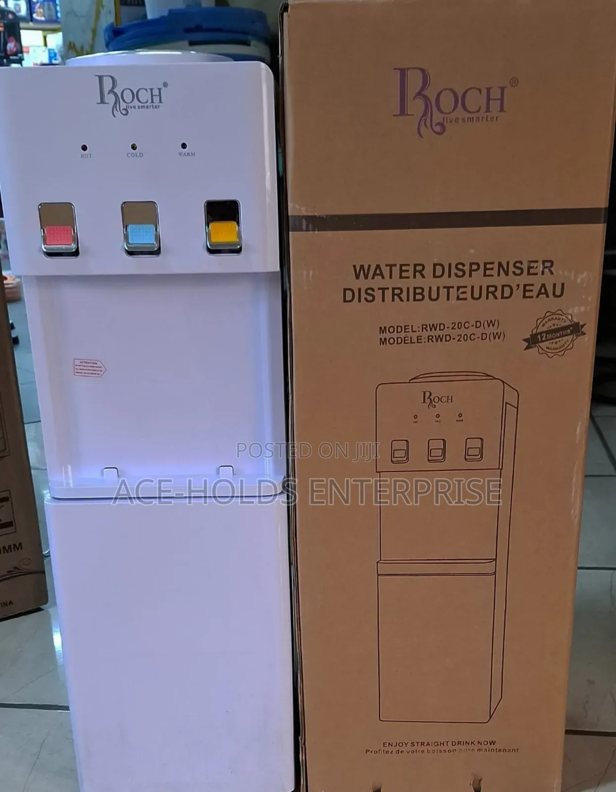 Executive 3 Tap Standing Roch Dispenser - Top Load (Hot, Cold, Normal)