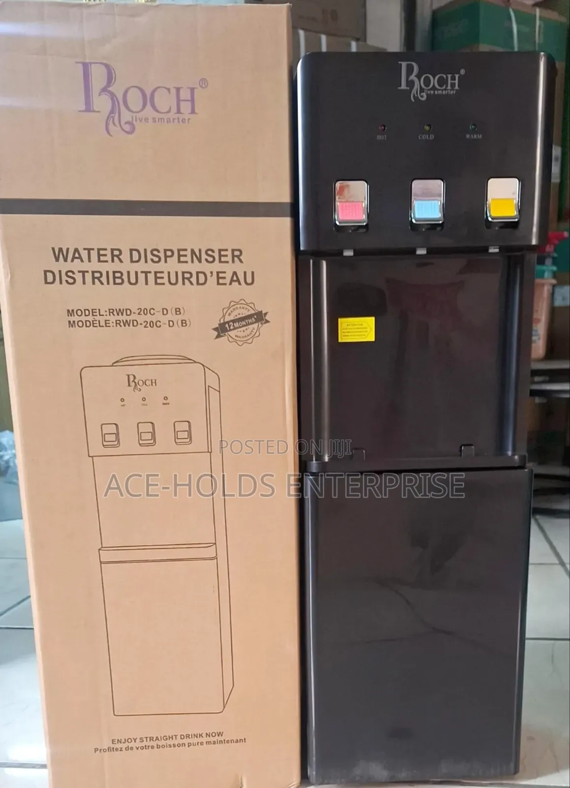 Executive 3 Tap Standing Roch Dispenser - Top Load (Hot, Cold, Normal)