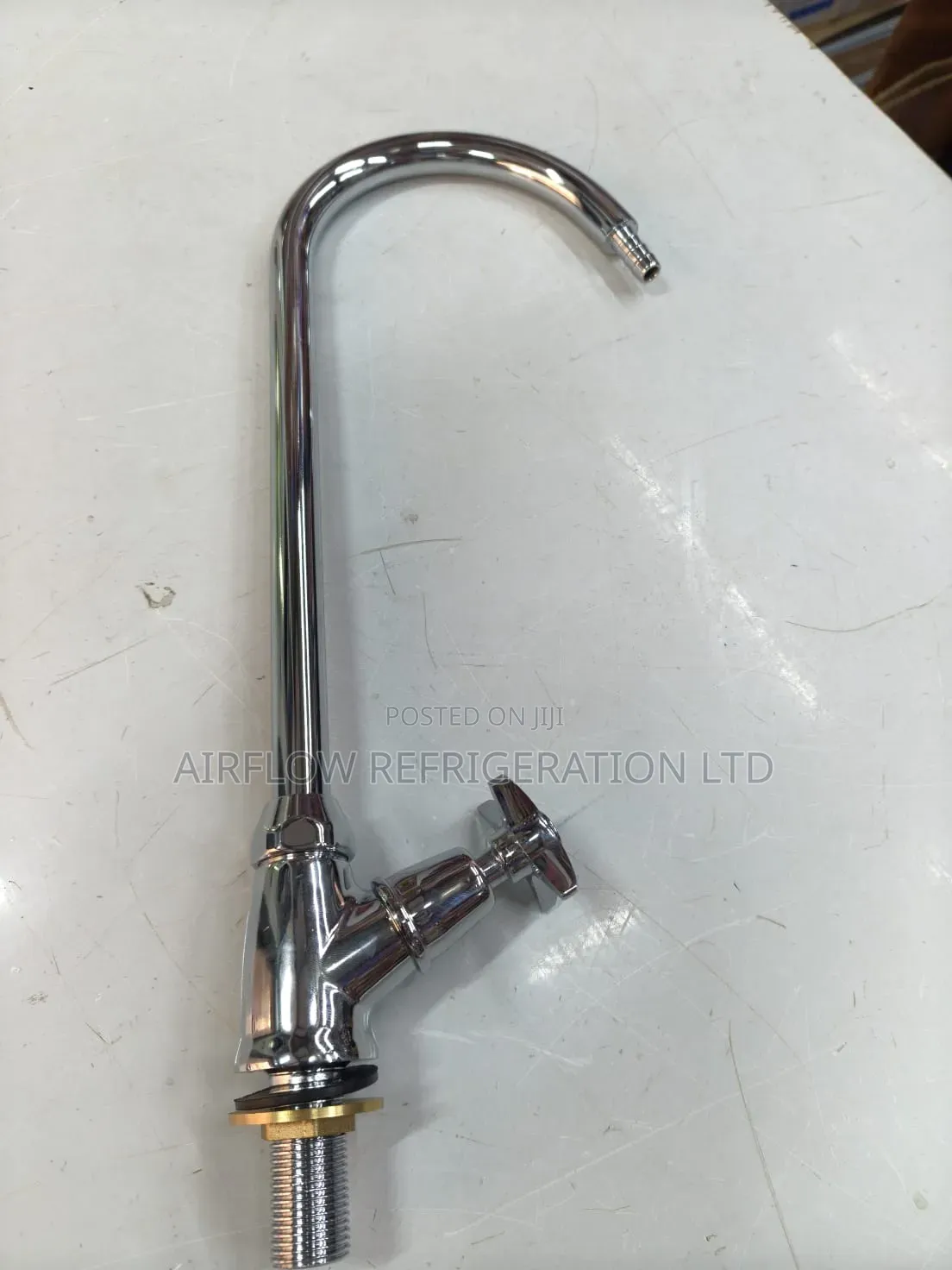 Chrome/Silver School Laboratory Water Tap Swan Neck