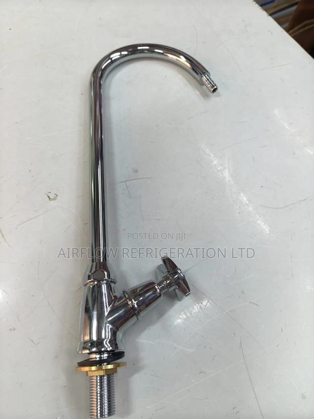 Chrome/Silver School Laboratory Water Tap Swan Neck