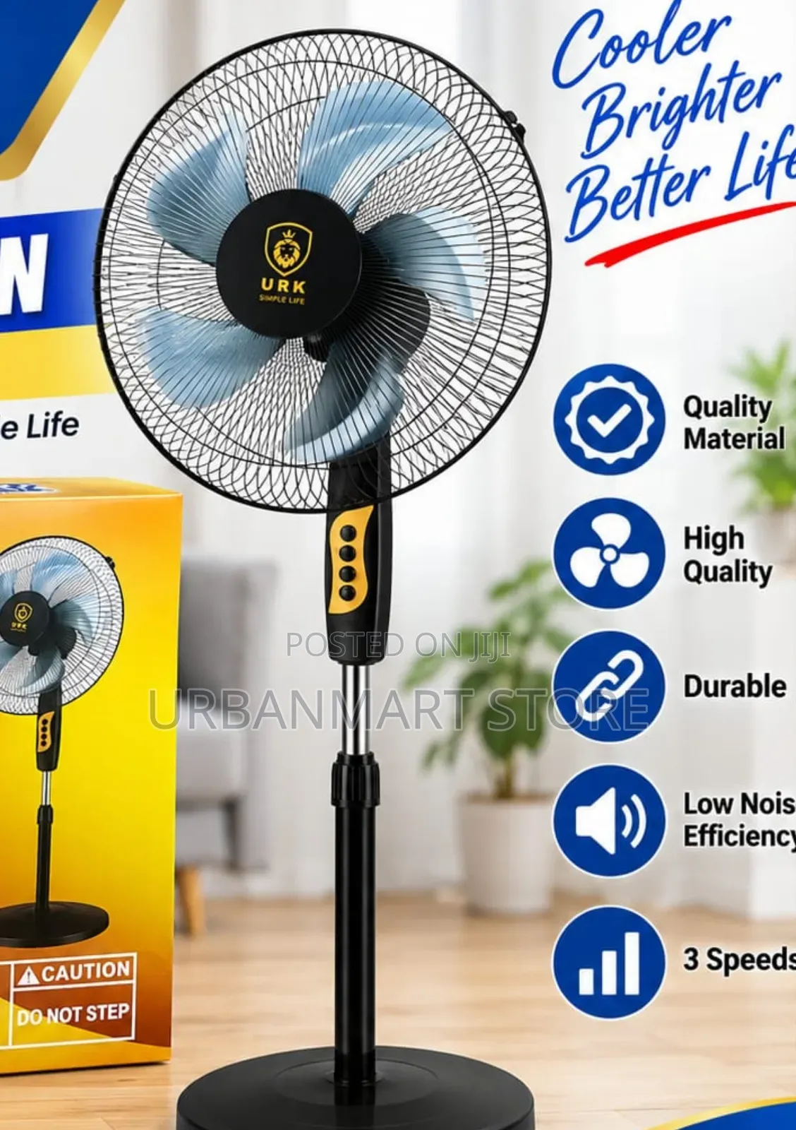 URK 16 Inch Stand Fan