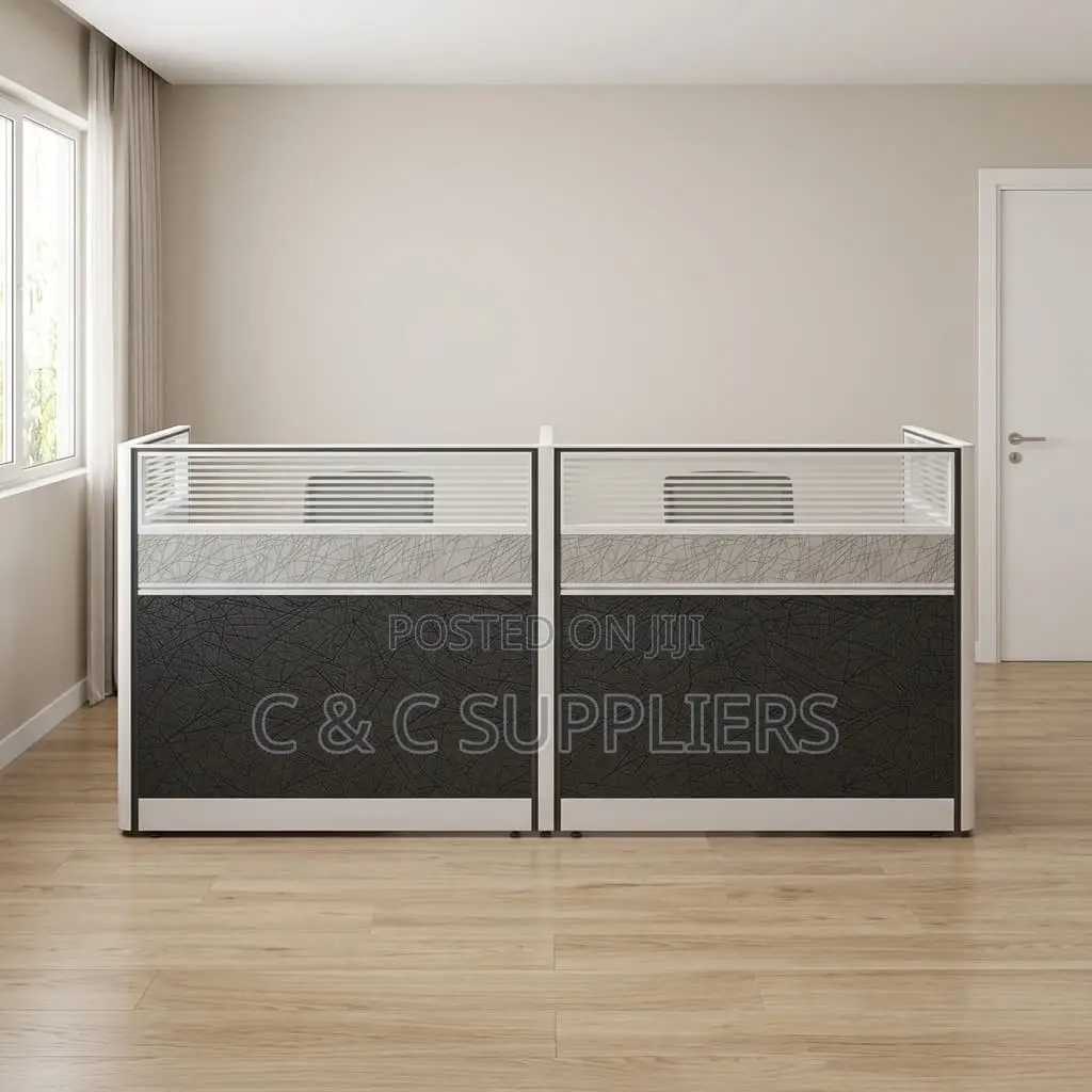 Modern 2-Way Straight Workstation Desk.
