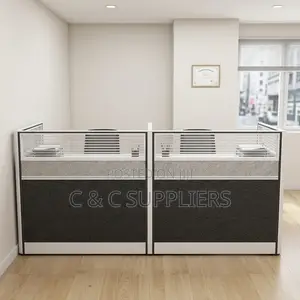 Modern 2-Way Straight Workstation Desk.