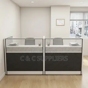 Modern 2-Way Straight Workstation Desk.