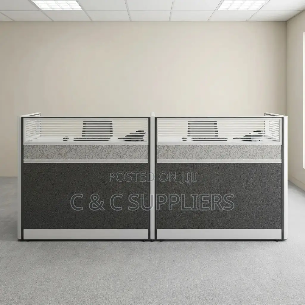 Modern 2-Way Straight Workstation Desk.
