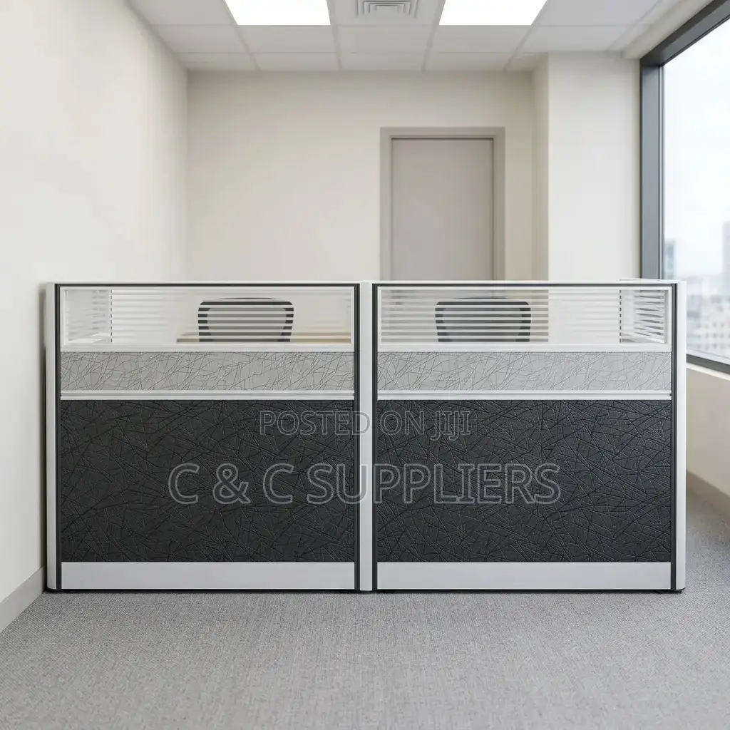Modern 2-Way Straight Workstation Desk.