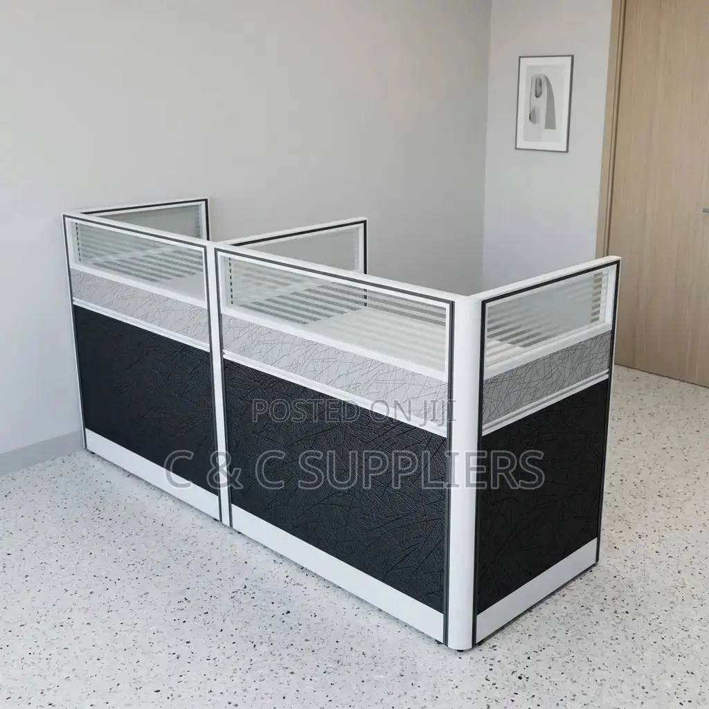 Modern 2-Way Straight Workstation Desk.