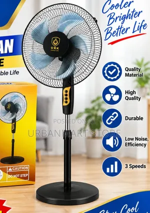 URK 16 Inch Oscillating Stand Fan