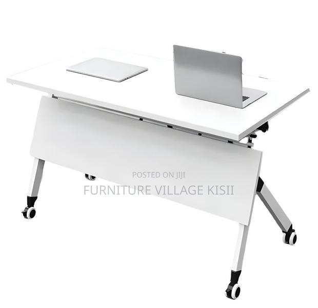 Office Table; 140cm Movable Foldable Training Table - thumbnail 11